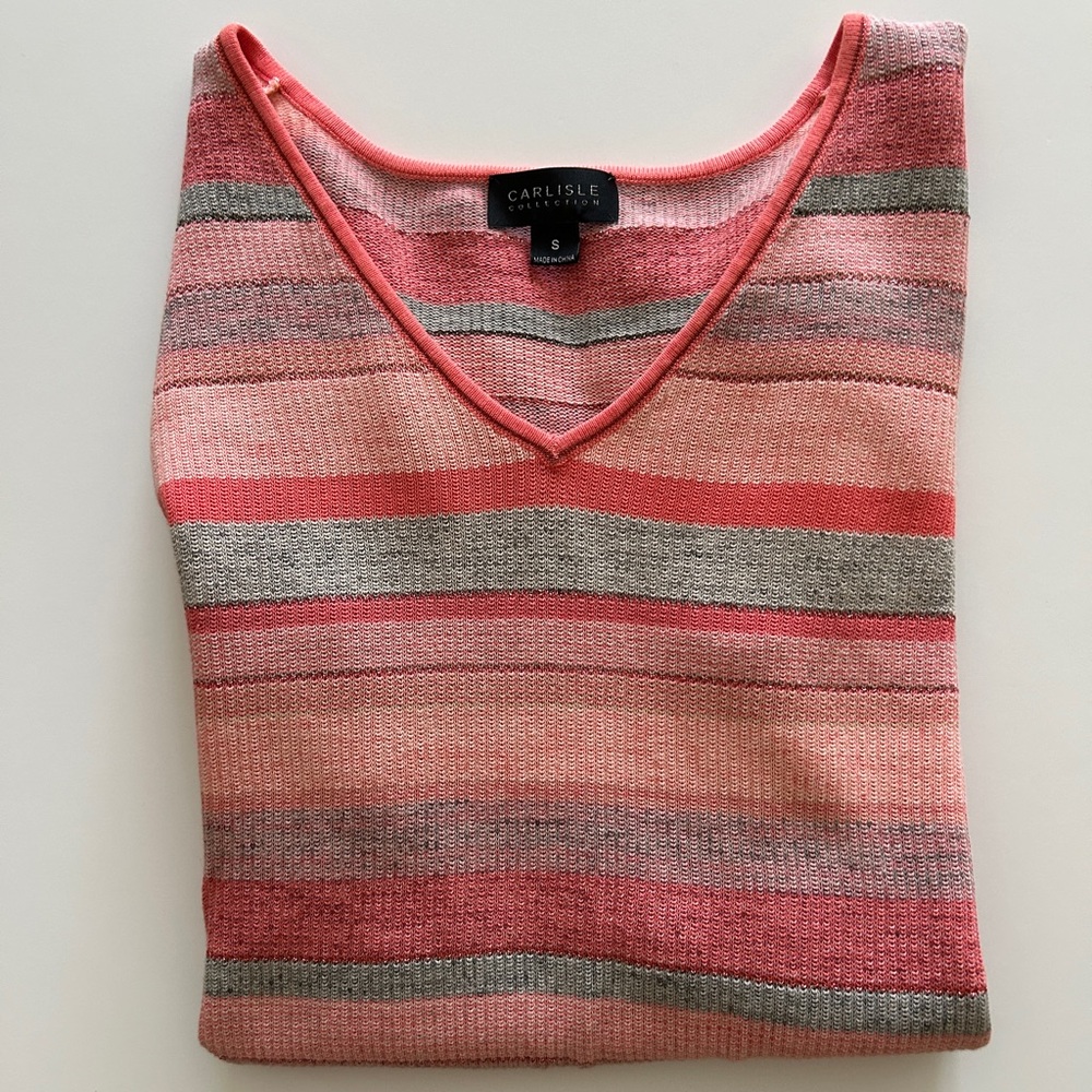 Carlisle Collection Striped Multicolor Knit Top